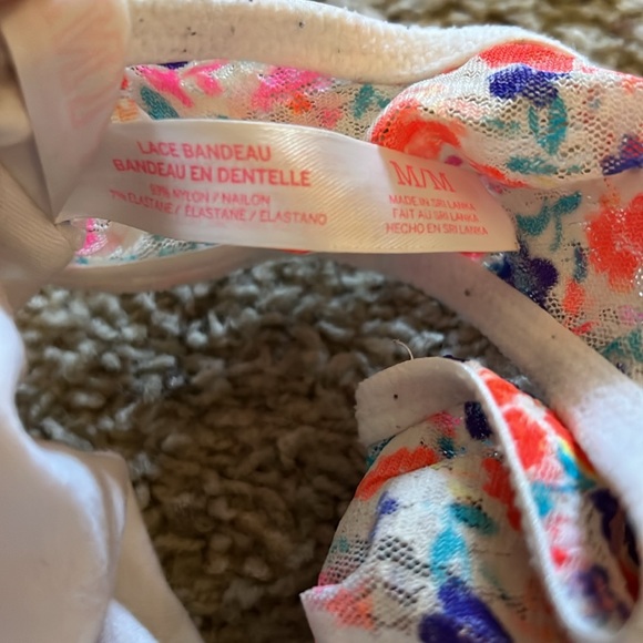 PINK Neon Floral Lace Medium Bandeau - Picture 5 of 5